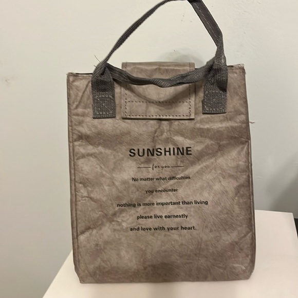 New Unisex Paper-bag Lunch Bag Insulated Lightweight Bag for Work/School - Picture 1 of 7